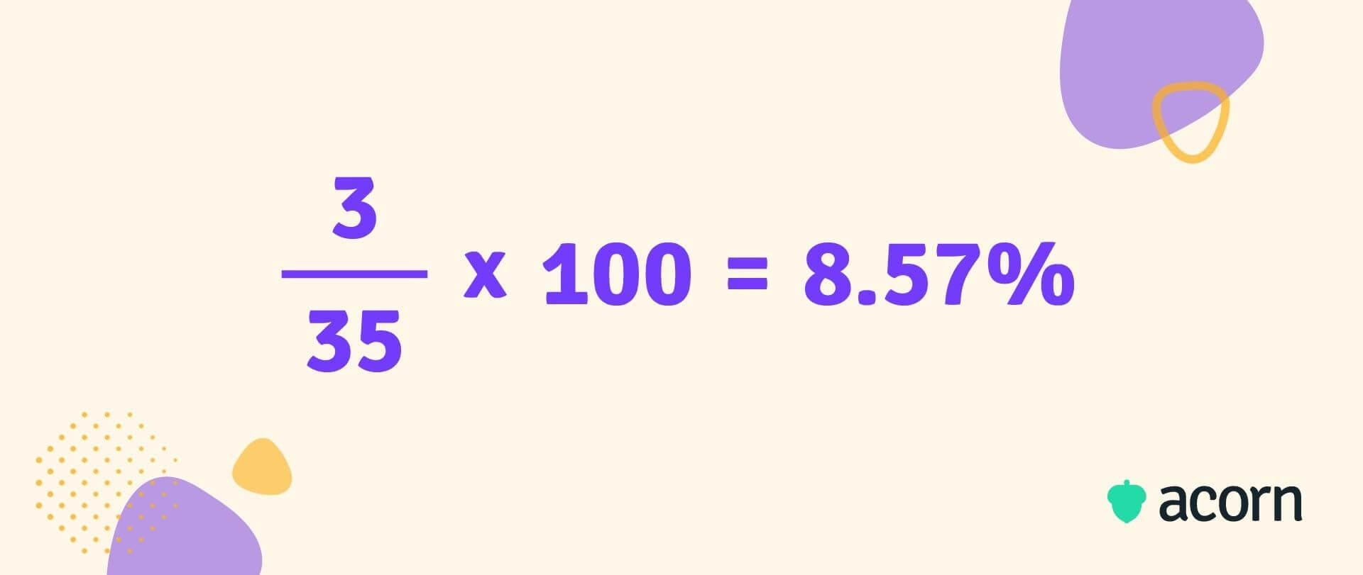 example of turnover rate of talent: (3/35) x 100 = 8.57%